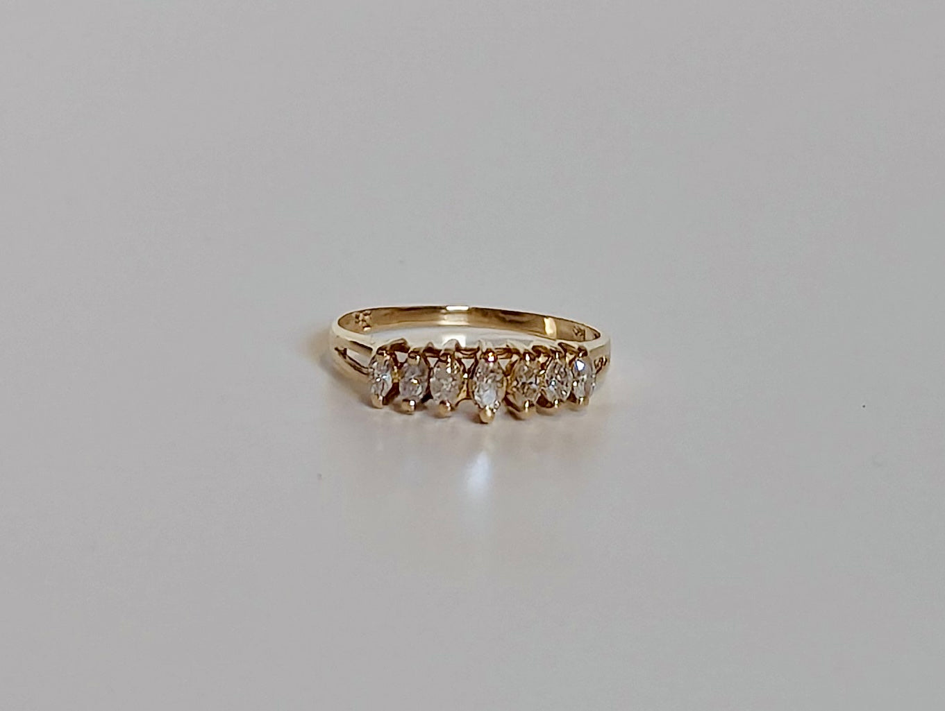 Vintage Marquise Diamond Ring - Size 8.25