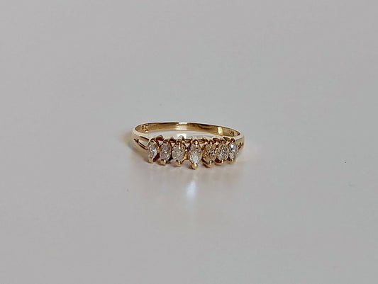 Vintage Marquise Diamond Ring - Size 8.25