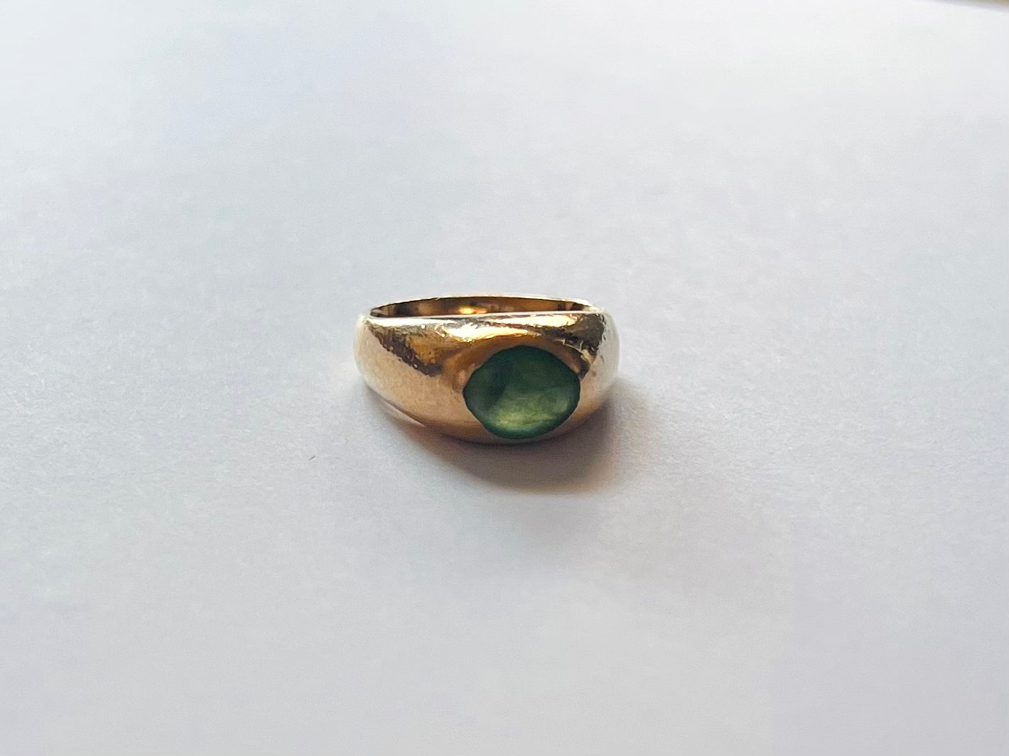 Vintage Emerald Signet Ring