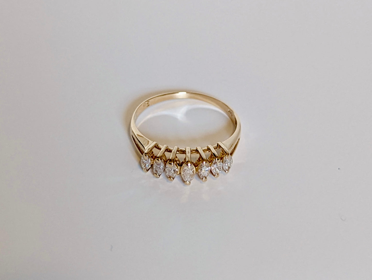 Vintage Marquise Diamond Ring - Size 8.25