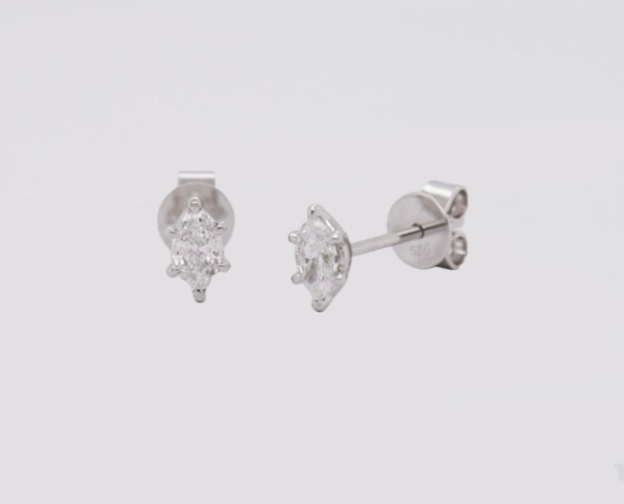 Marquise Lab Diamond Stud Earrings