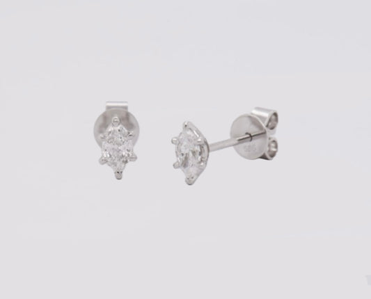 Marquise Lab Diamond Stud Earrings