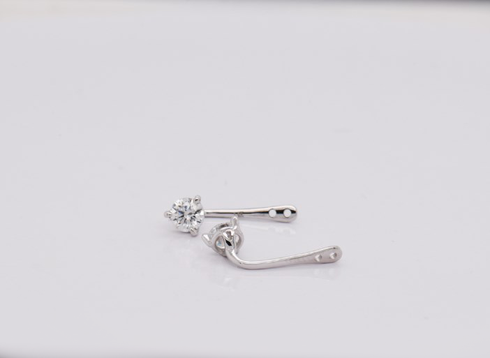 Round Lab Diamond Earring Jacket