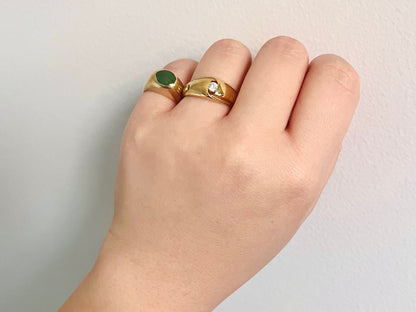 Vintage Emerald Signet Ring