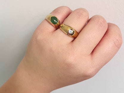 Vintage Emerald Signet Ring