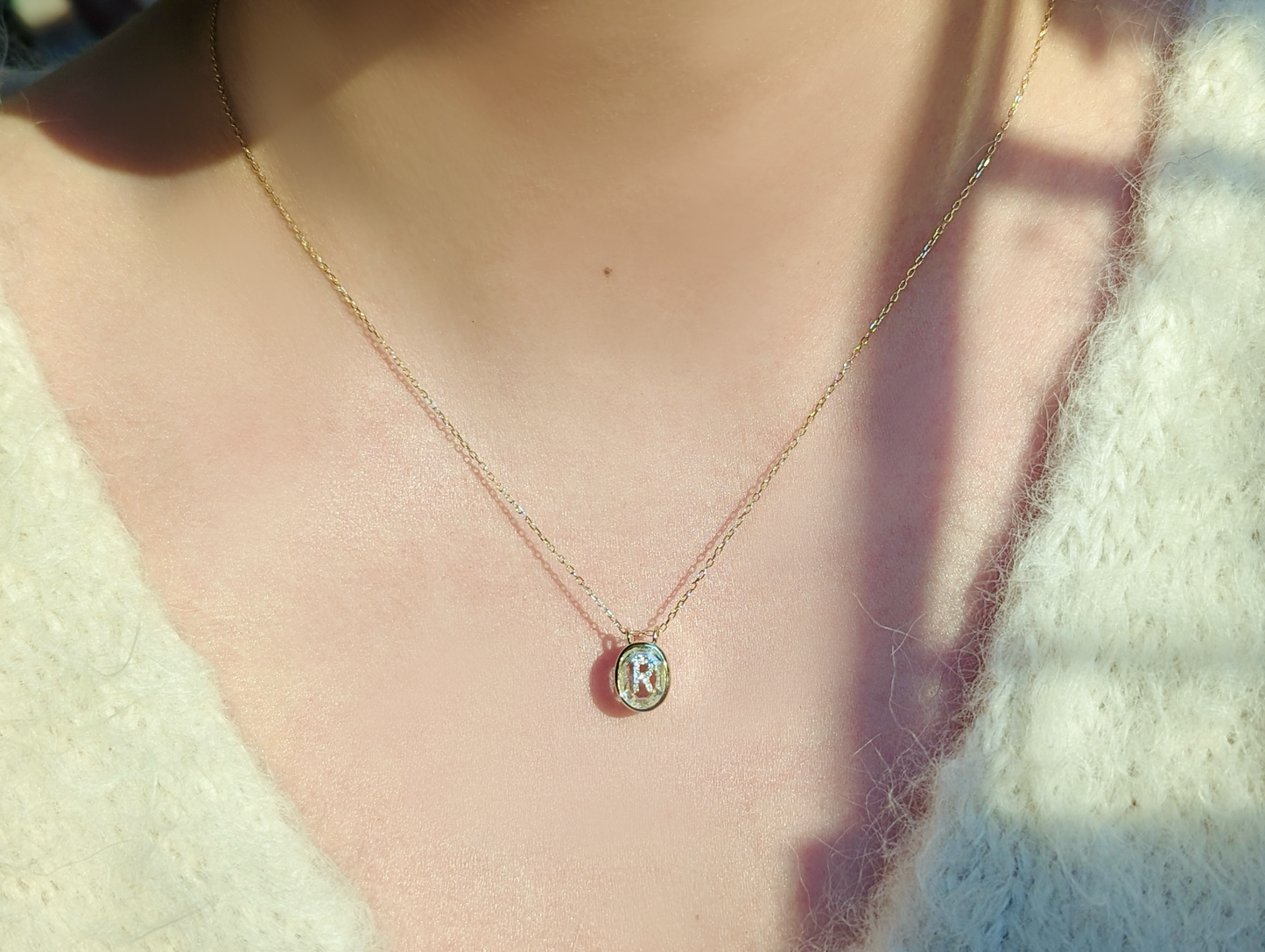 Signet Initial Necklace