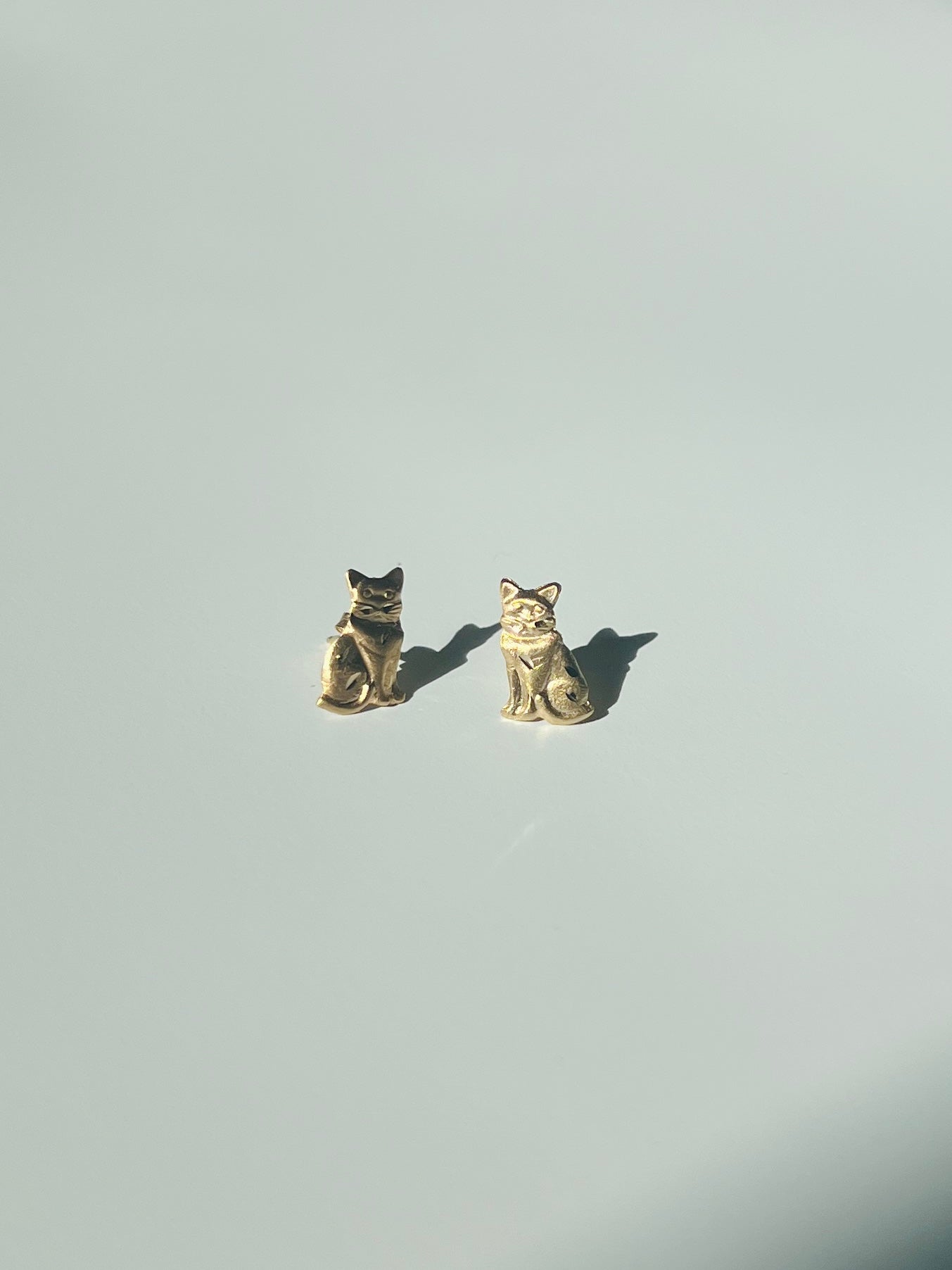 Vintage Cat Stud Earrings