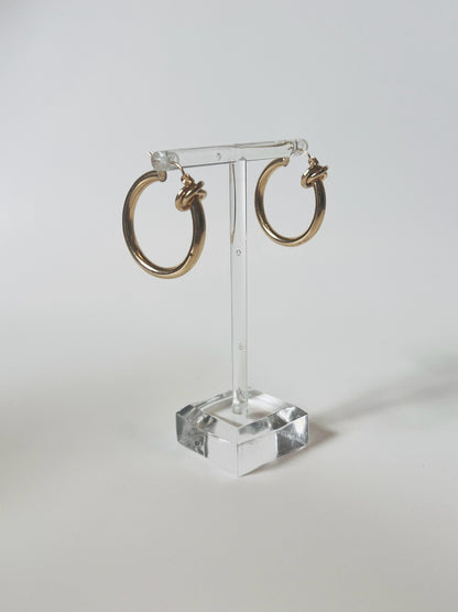 Vintage 14k Knot Hoop Earrings