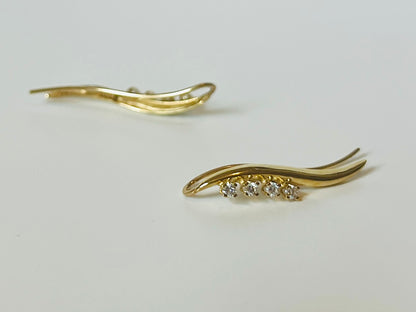 Vintage Natural Diamond Earring Pin Climber