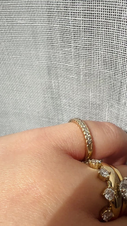 Vintage Half Eternity Ring Band