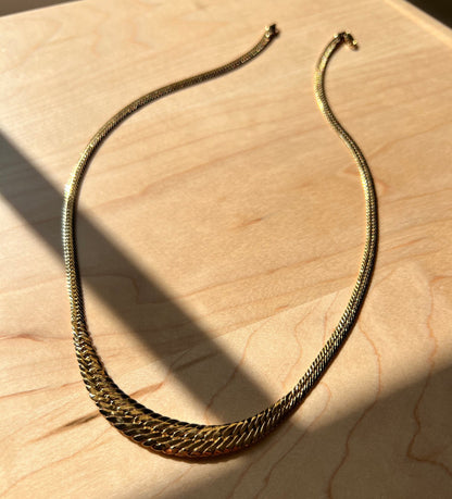 Vintage Graduated Herringbone Necklace